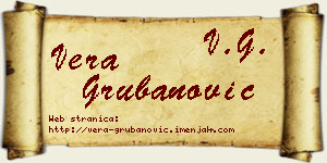 Vera Grubanović vizit kartica